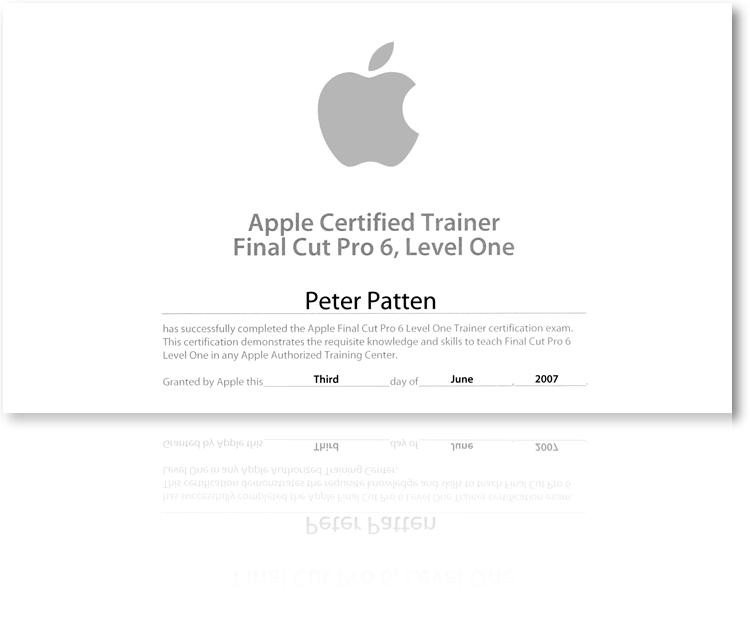 Apple Zertifikat FCP 6 Level 1